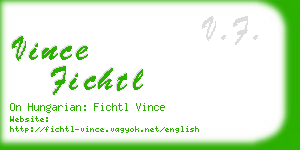 vince fichtl business card